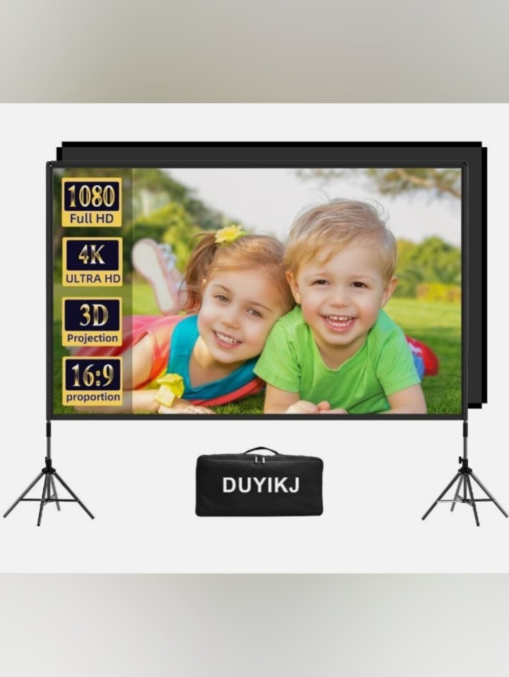 PROJECTOR SCREEN Indoor/Outdoor 120" MOVIE NIGHT w/Stand BRAND-NEW w/tags